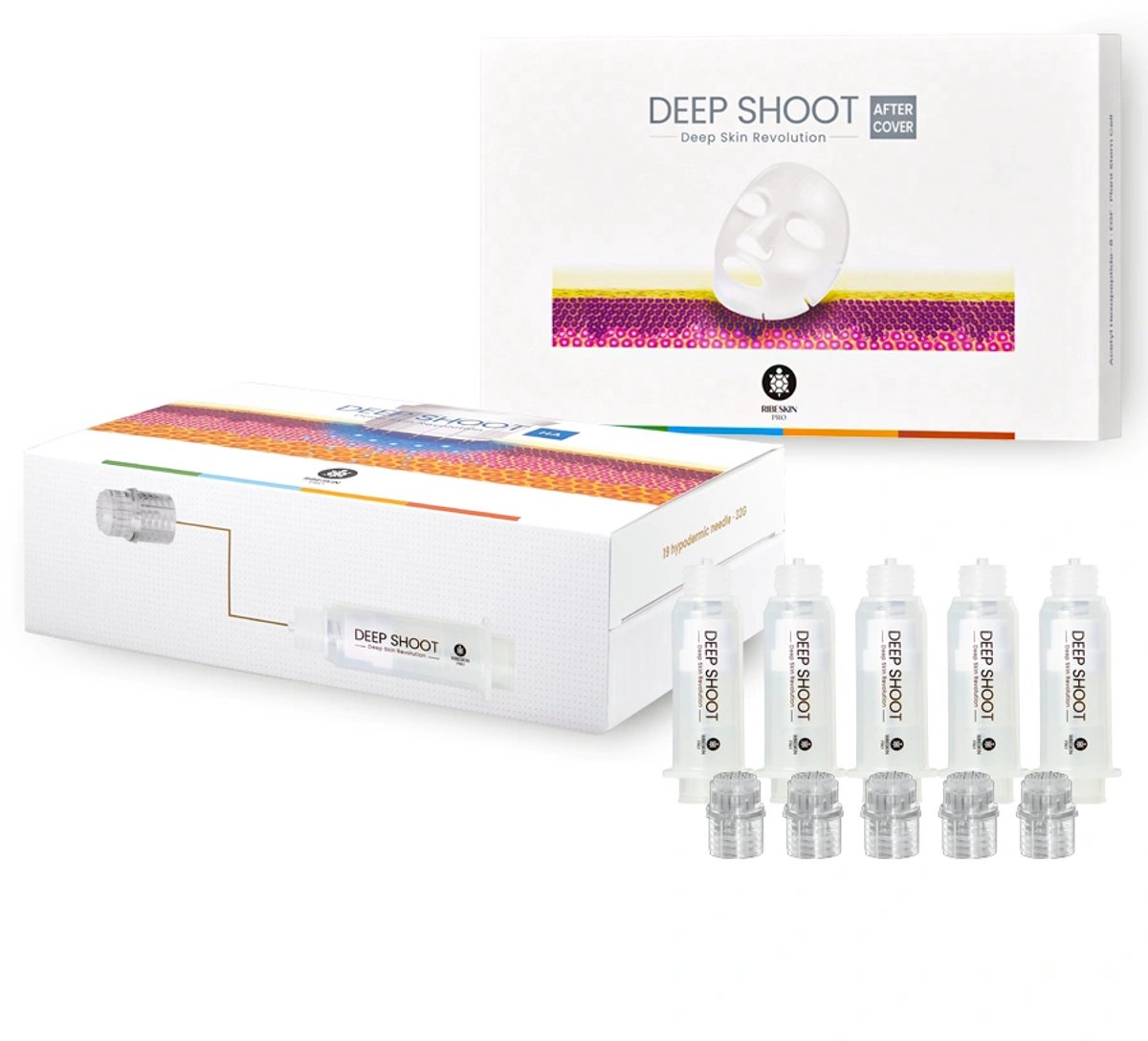 RIBESKIN Deep Shoot HA Set - Deep Skin Revolution - Deep Hydratation - 5 ampullen 3ml & Mesotherapy Stempel