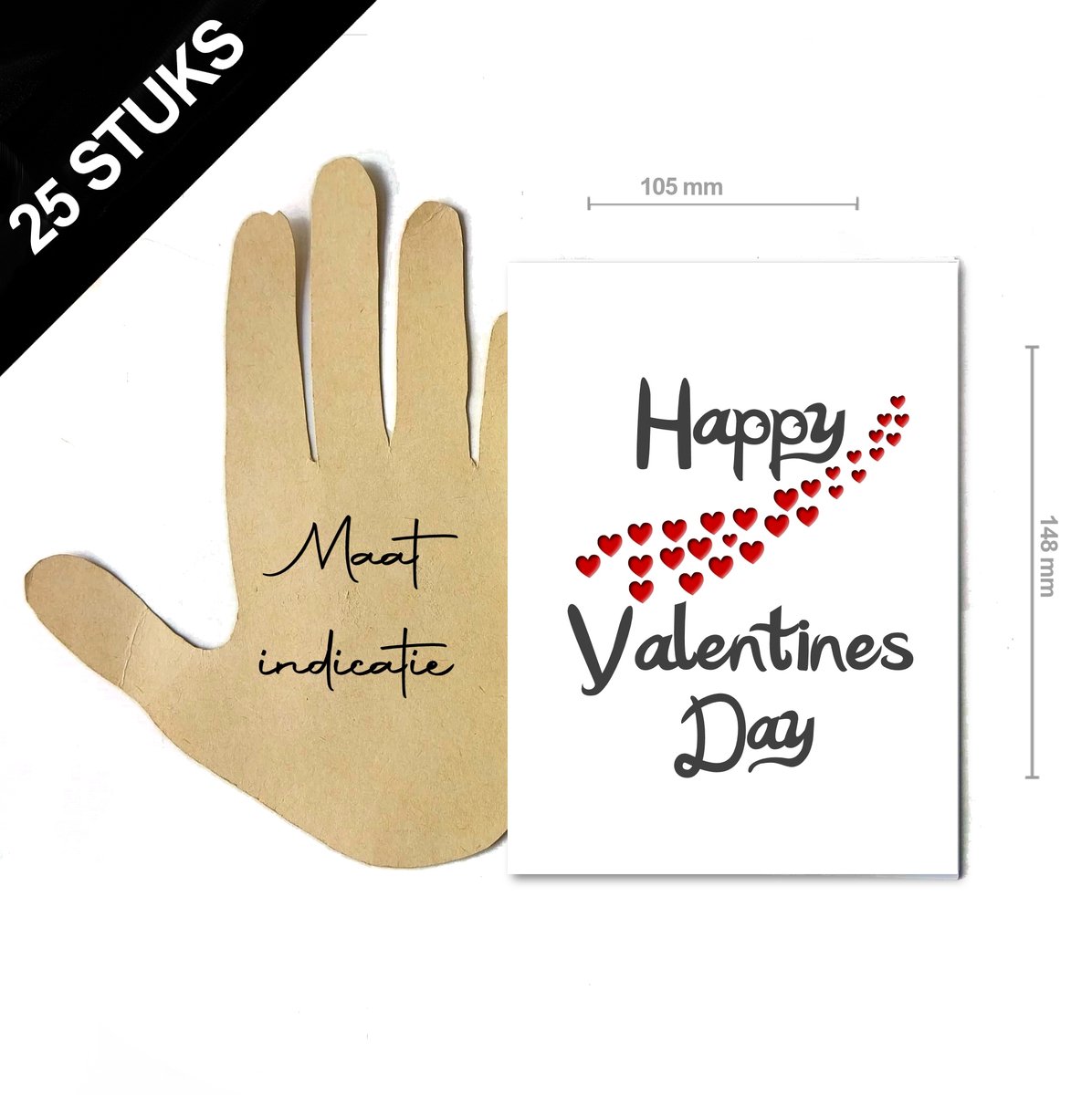 25 stuks Valentijns liefdes kaarten ansichtkaarten happy valentines day - 25 stuks A6 formaat enkele kaart excl. envelop - particulieren bedrijven cadeau wenskaarten wholesale kaarten voor Valentijnsdag liefde
