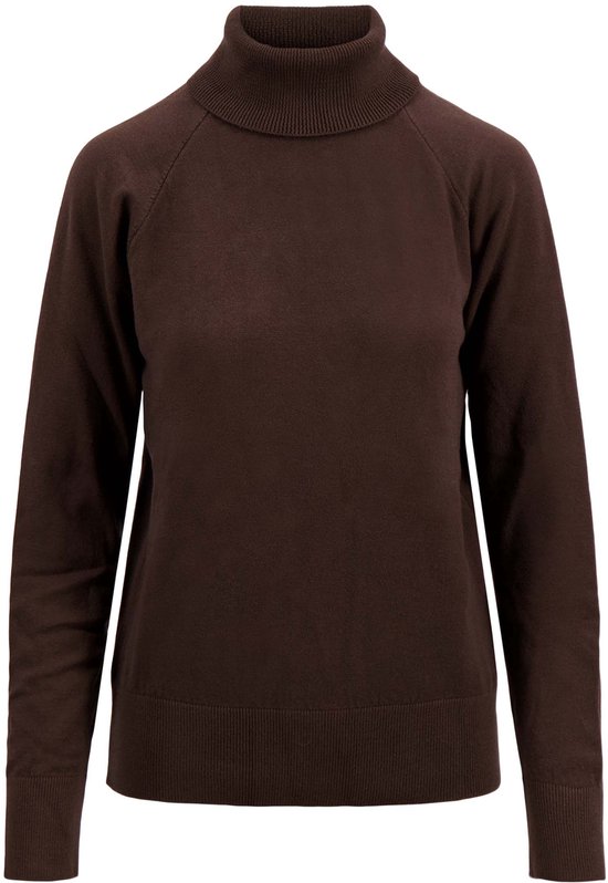 Zusss Fijn Gebreide Coltrui Bruin bol