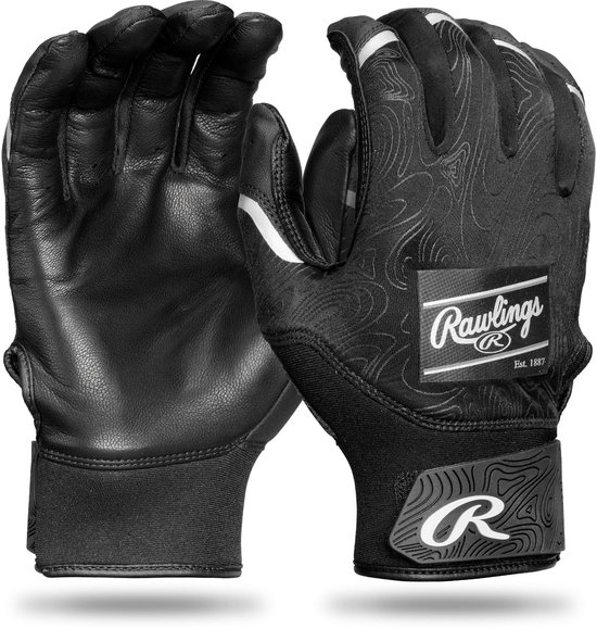 Foto: Rawlings mlb slaghandschoentjes honkbal softbal clout cl25bg volwassenen zwart medium