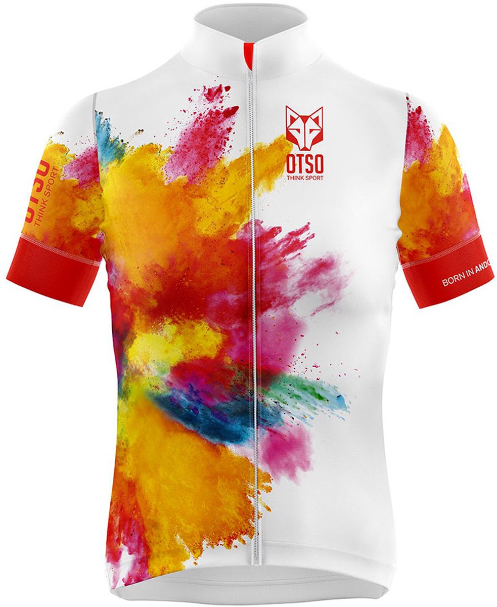 Otso Colors Korte Mouw Wielertrui Wit M Vrouw