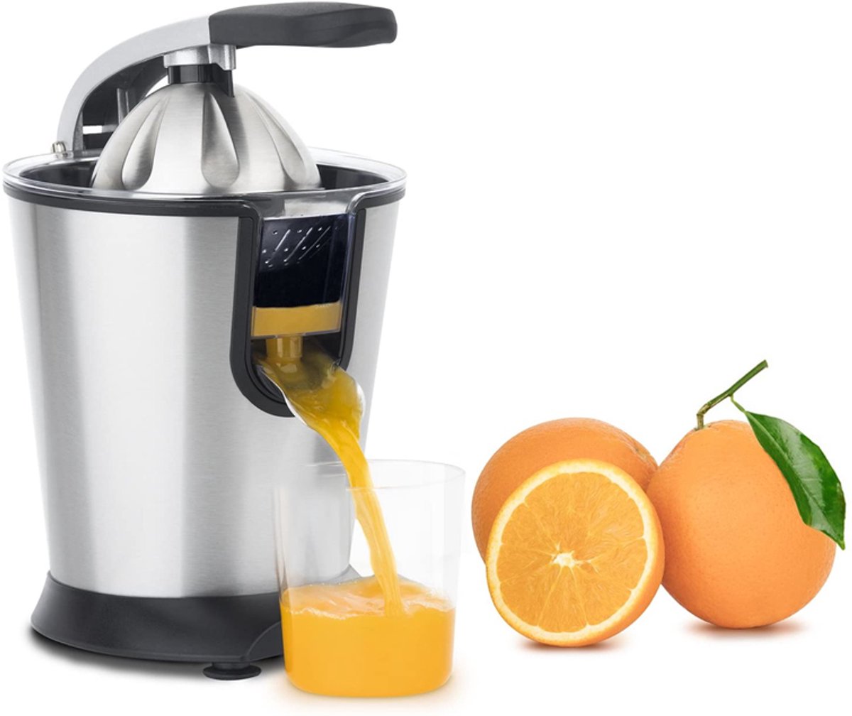 100W Elektrische Citrus Juicer – 700ml – Voor Sinaasappel, Citroen en Grapefruit – RVS, Druppelvrije Spuit en Automatische Pulpverwijdering