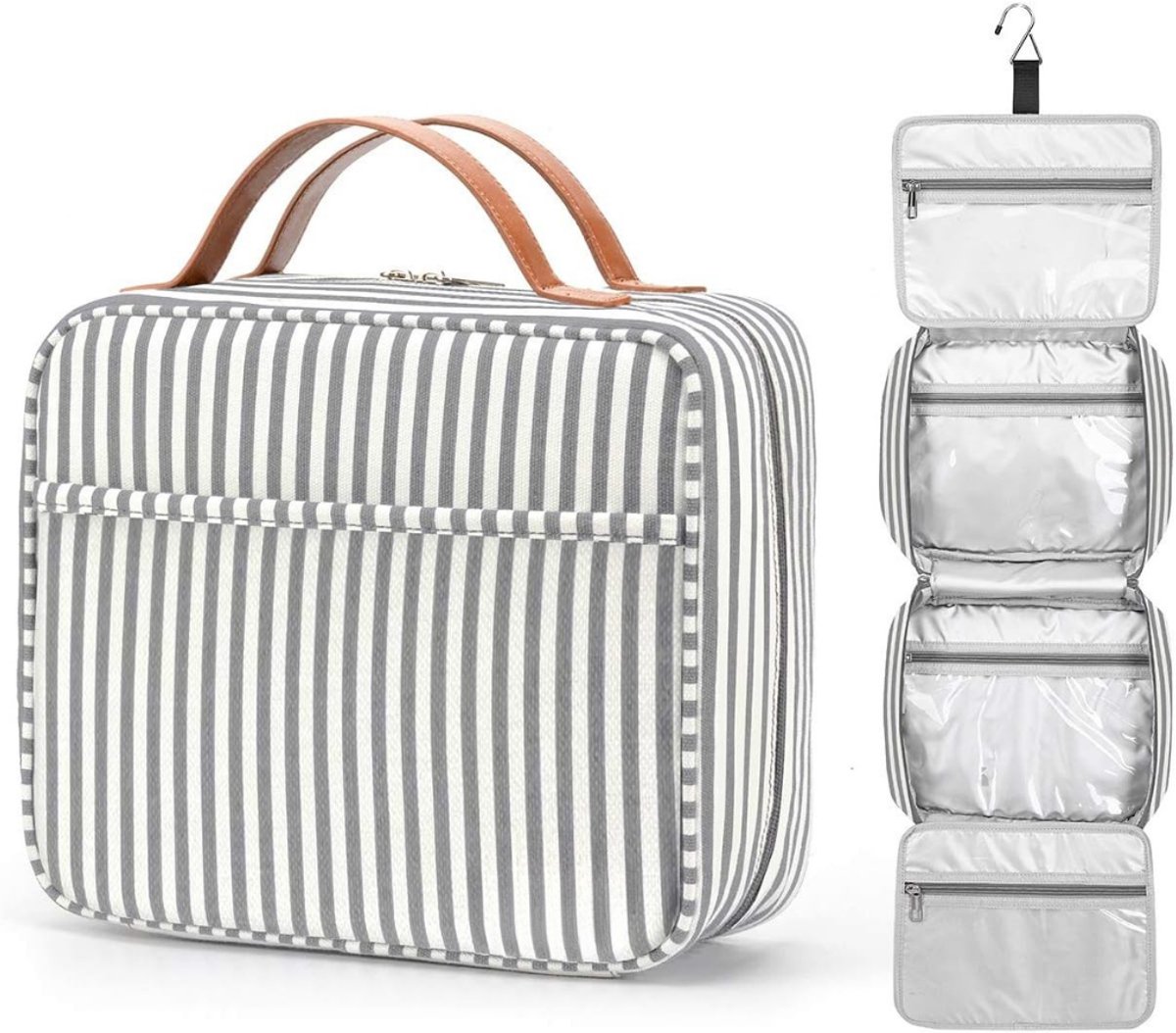 MMM® Toilettas met Haak - Packing Cubes - Toilettas - voor het Ophangen van Grote Capaciteit - met 4 Compartimenten en 1 Stevige Haak