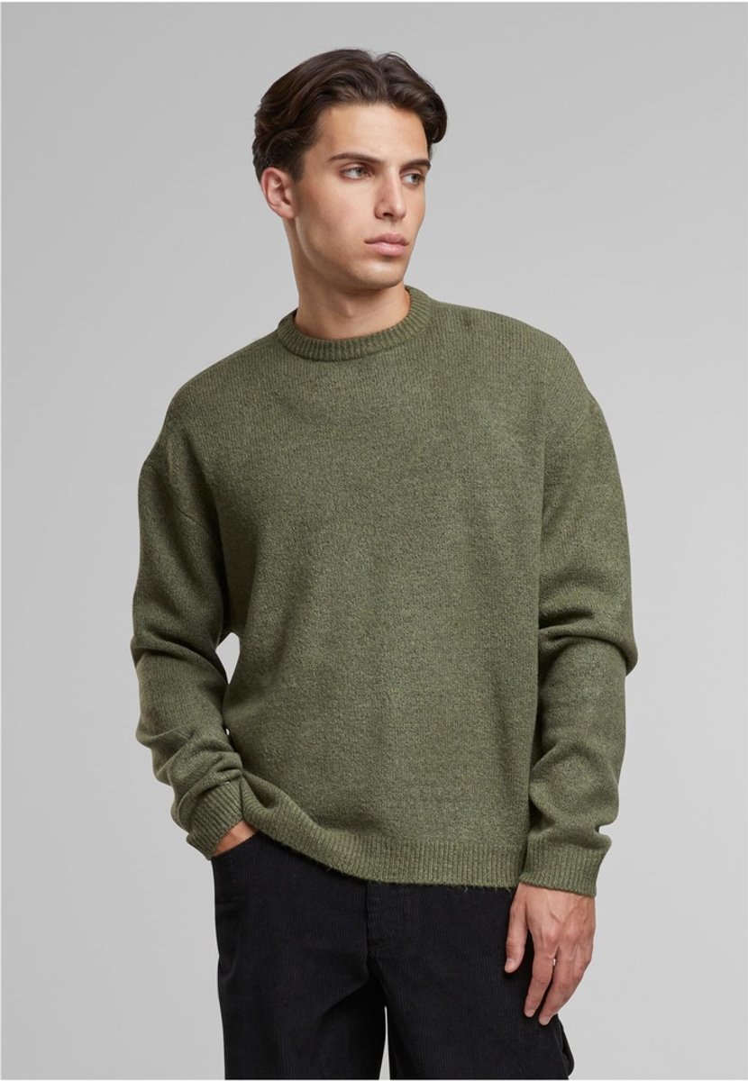 Urban Classics Oversized Chunky Sweater/trui XXL Olijfgroen
