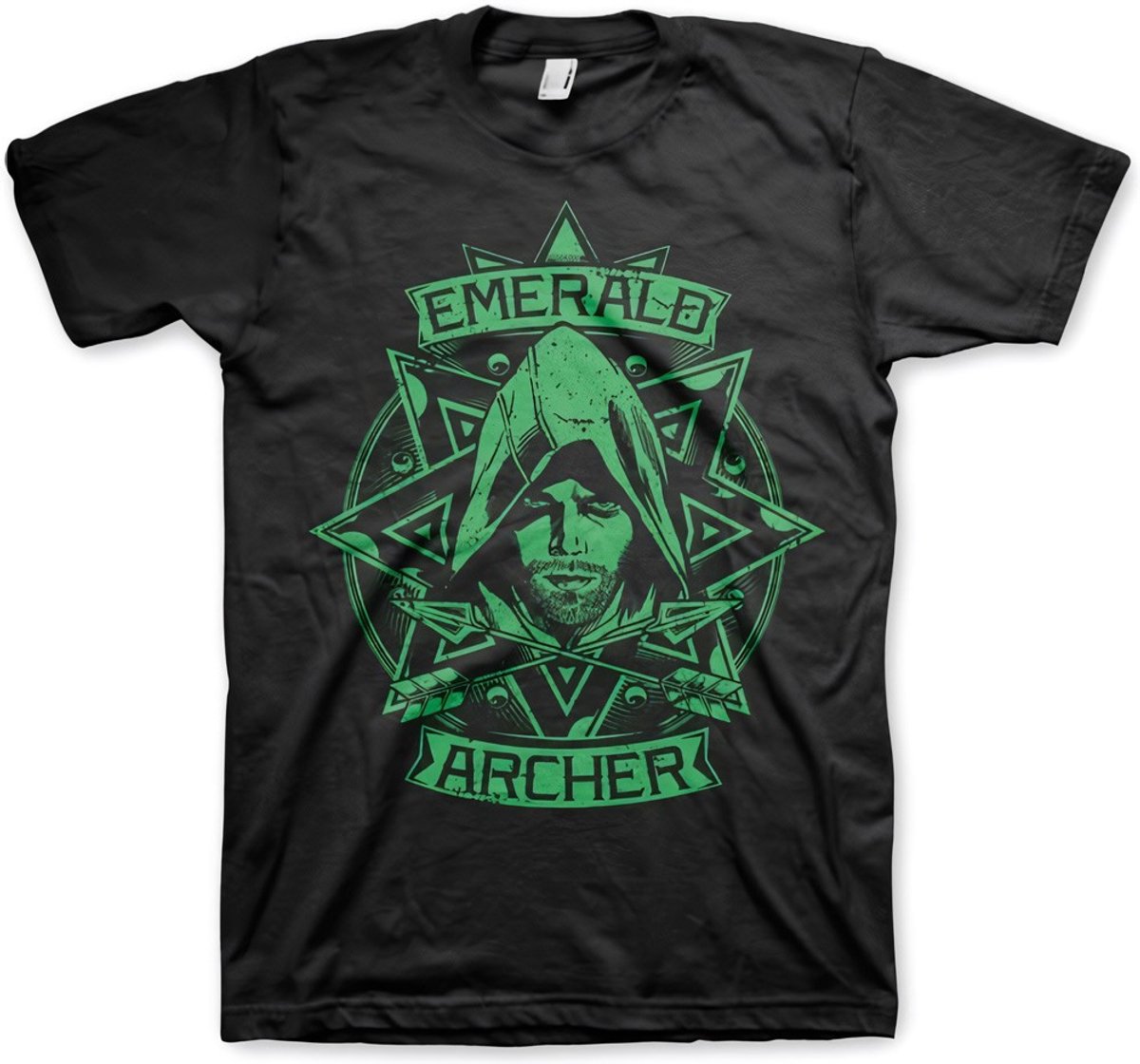 DC Comics Arrow Heren Tshirt -L- Emerald Archer Zwart