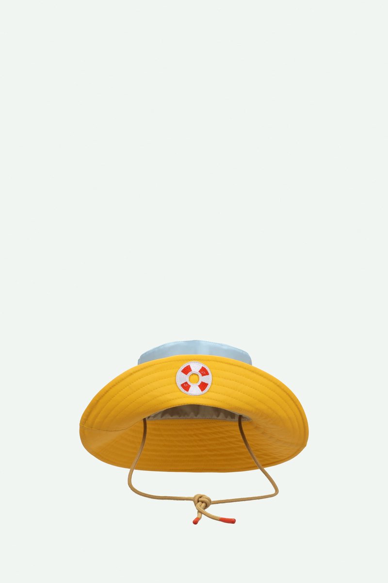 Sticky Lemon - regenhoed - reddingsboei - zissou blauw + onderzeeër geel
