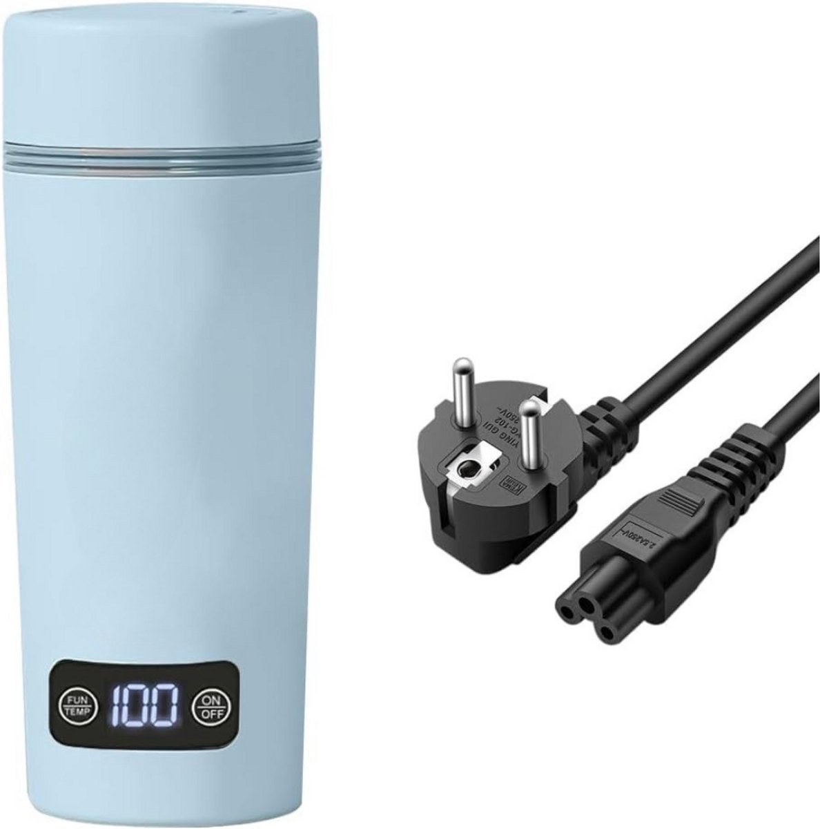 MMM® Draagbare Waterkoker - Mini Waterkoker - Reiswaterkoker - 4 Instelbare Temperaturen, 350 ml - Anti-Droogbrand- en Warmhoudfunctie
