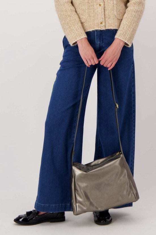 Sac à bandoulière Zusss avec large bandoulière Argent métallisé