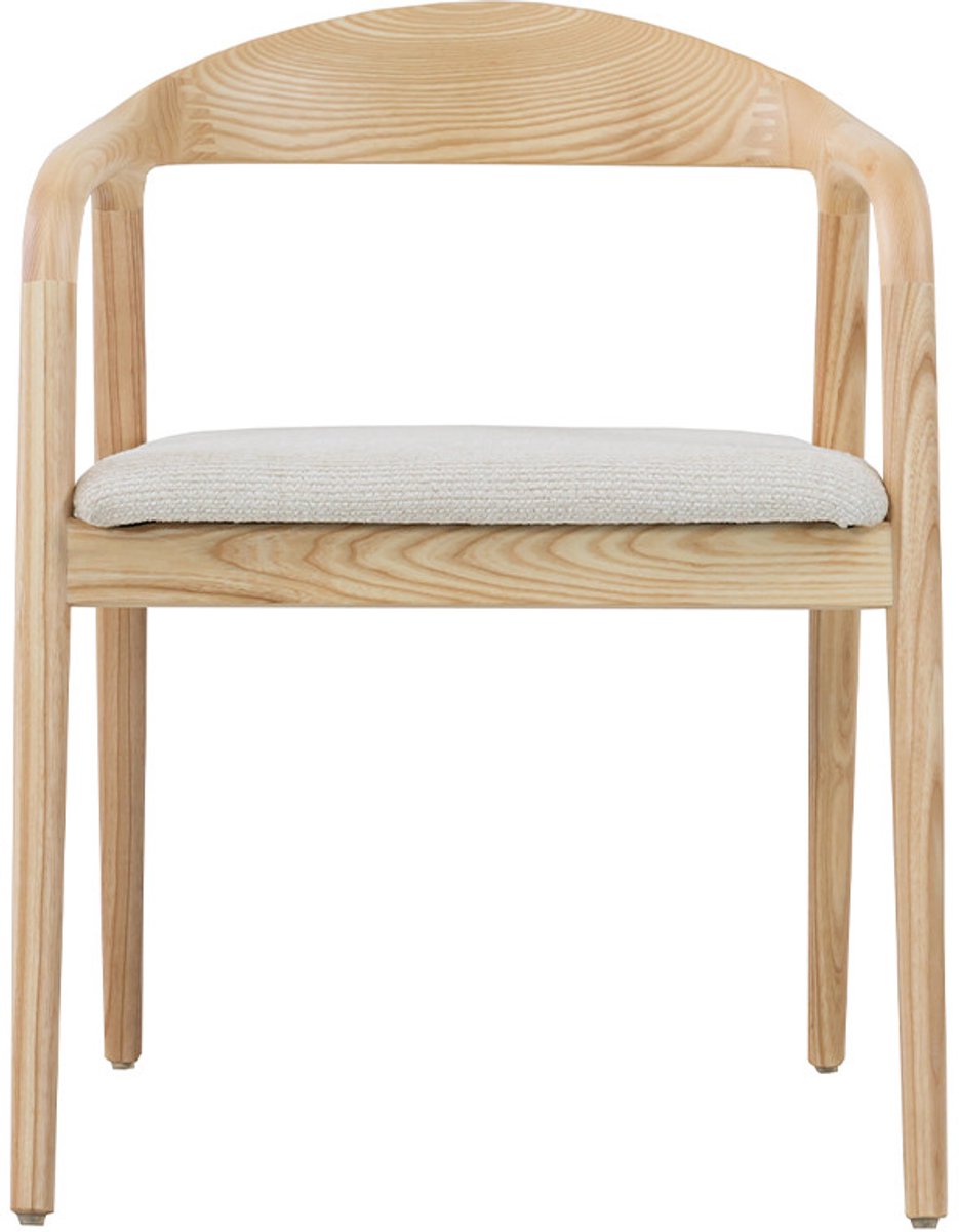 Stoelen 'Claire' Essenhout Stof Ote Milan 103 Beige - Set van 2