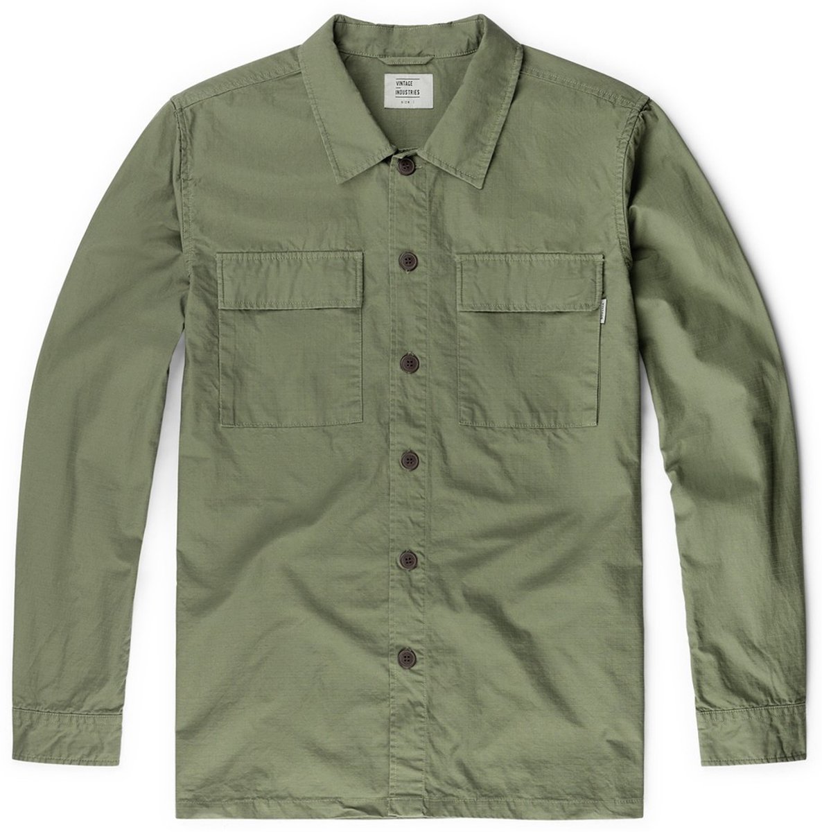 Vintage Industries Emerald Longsleeve Katoen Basics Groen