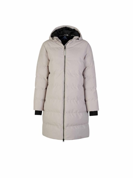 BJØRNSON Thordis Parka Winterjas Dames - Winddicht - Maat 52 - Zand-beige