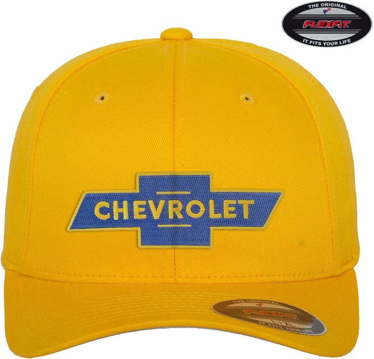 Chevrolet Cap Bowtie Logo Flexfit Cap GM-92-CHEV9901-CB66 Yellow-L/XL