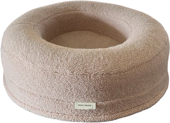 Panier pour chat Ets Pride - Teddy - Ultra doux - Mousse à mémoire de forme orthopédique - 60 cm - Beige