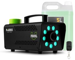 Party Rookmachine met lichteffecten én 5L rookvloeistof - Fuzzix F509L - Inclusief afstandsbediening - 500W