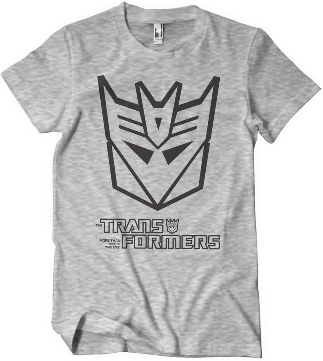 Transformers Decepticon Monotone T-shirt Heathergrey