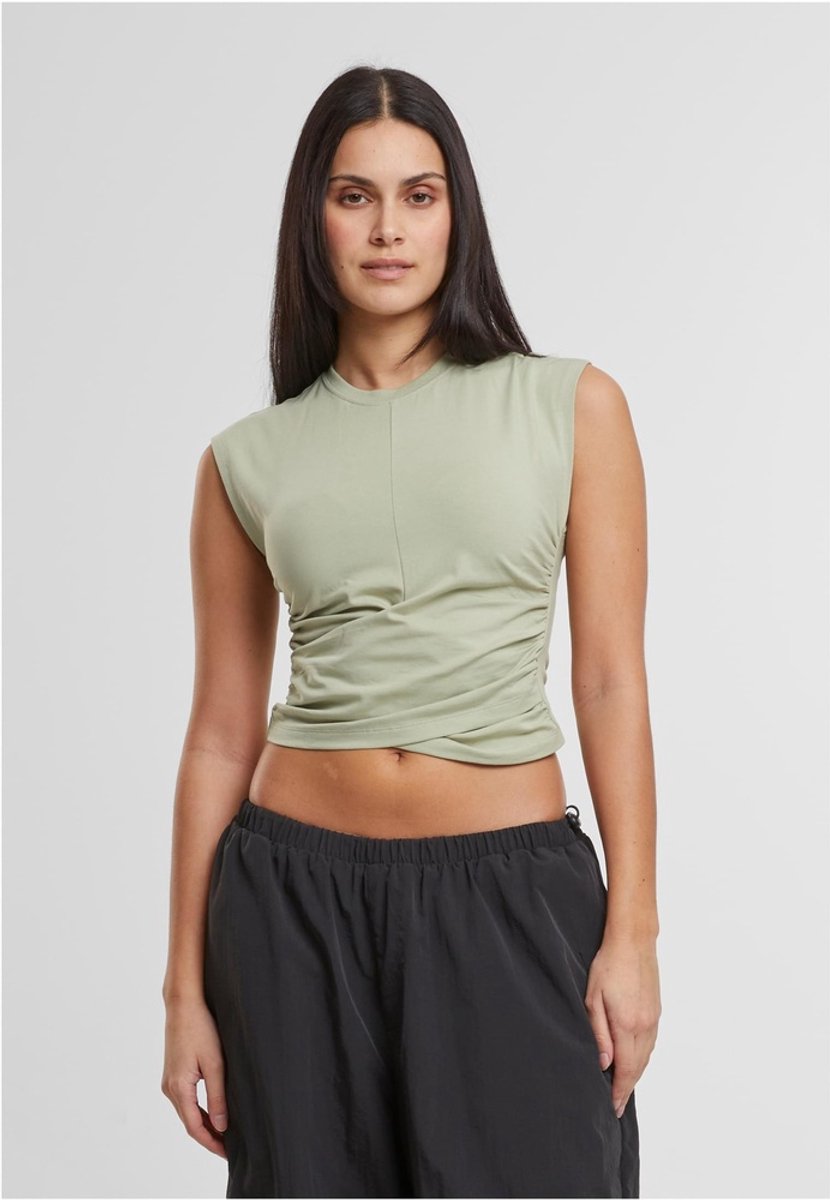 Urban Classics Wrapped Mouwloze top XL Groen