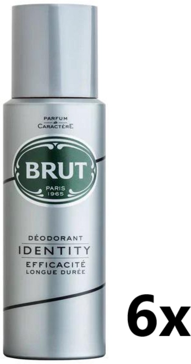 Brut Identity Body Deodorant Spray for Men - 6x200ml