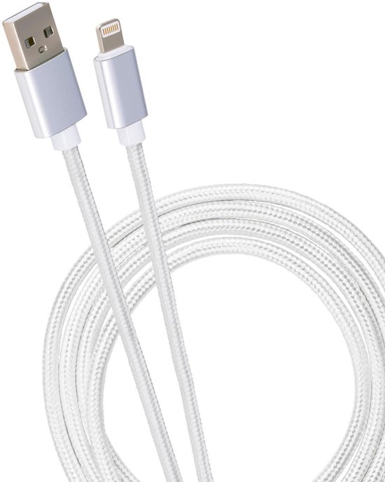 Grundig Cable Usb-a To Lightning 1m Wh Usb-aansluiting - Nylon