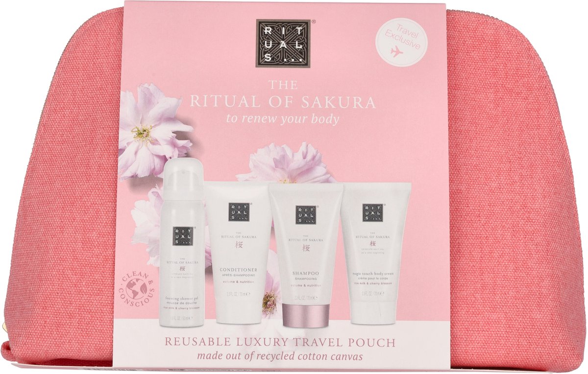 The Ritual of Sakura Travel Giftset - 4 stuks met reisetui - 260 ml
