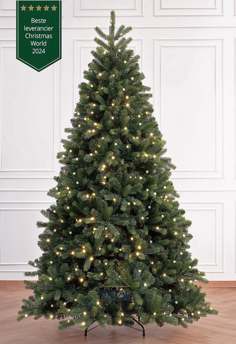 Royal Christmas – Kunstkerstboom met verlichting – Bogota – 270 cm – Premium PE/PVC – 900 LED – 1131 Takken – Groen