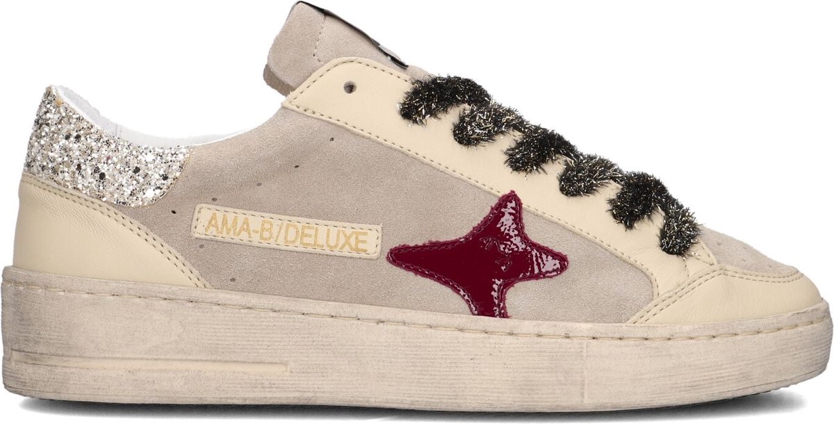 Ama Brand Deluxe Slam Sneakers Leer Dames Beige