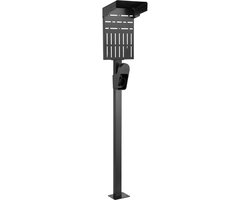 InLine Universele Wallbox montagepaal met type 2 laadkabel houder zwart