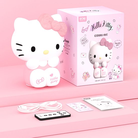 Sanrio - Hello Kitty nachtlamp - touch functie - draadloos - Kuromi - Hello Kitty - My Melody - PomPomPurin - Pochacco - cadeau - Kawaii van Sanrio — afbeelding 4
