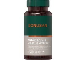 BONUSAN Vitex agnus castus extract – 90 Capsules – 225 mg Monnikspeper per Capsule – Ondersteunt normale Menstruatie en Overgang