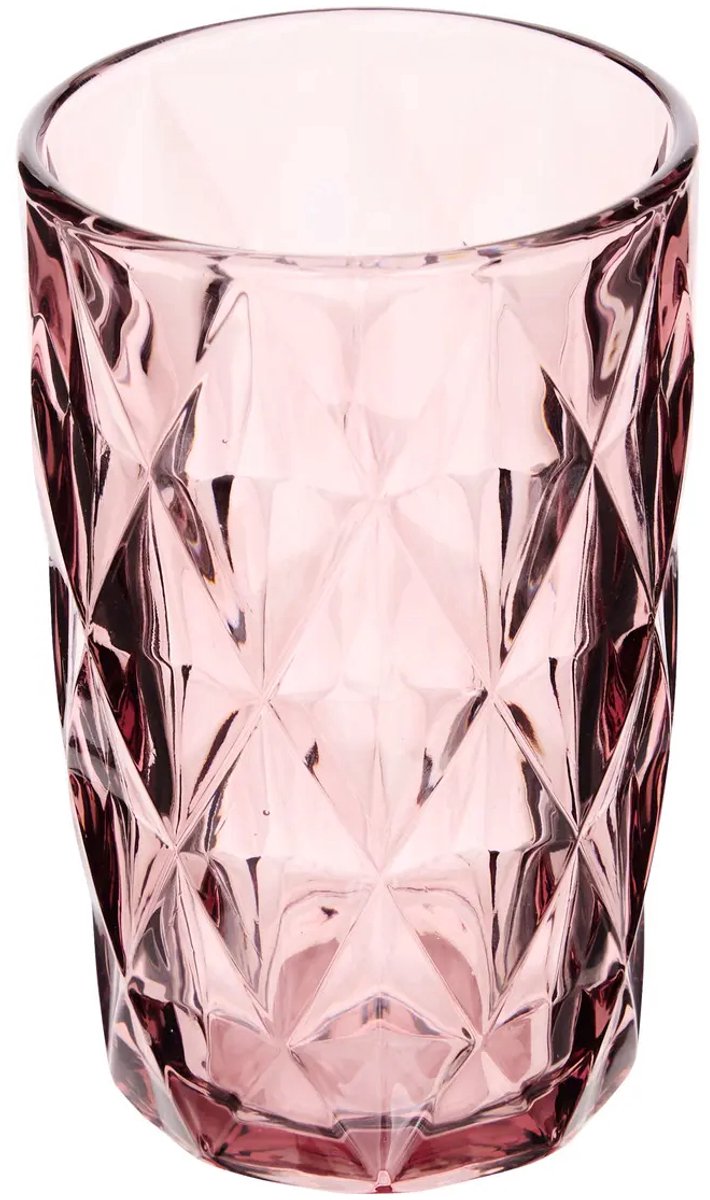 Secret de Gourmet Lea Waterglas - 40cl - Set van 6 stuks - Roze