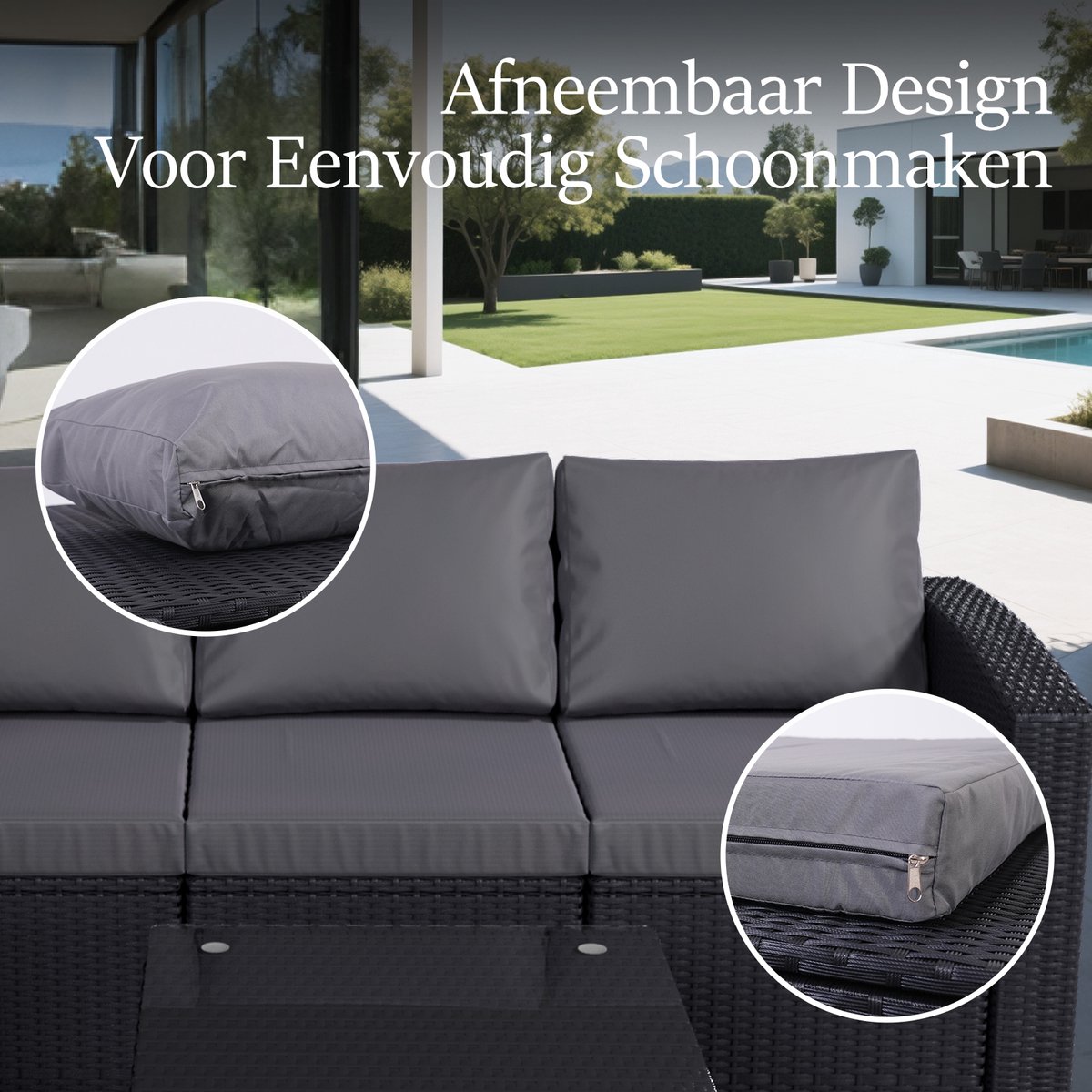 HOMAVO HOMAVO 4-Persoons Tuinmeubelset - afbeelding 2