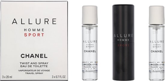 Chanel Allure Homme Sport 3 x 20 ml - Eau de Toilette - Herenparfum - Navulbaar
