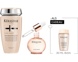 Kérastase Curl Manifesto & Gloss Absolu Duo + Cadeau - Shampoo 250ml & Glaze Drops 45ml + Bain 30ml Cadeau - Voor Krullend En Lang Haar Gevoelig Voor Pluis