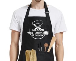 Keukenschort - Professioneel Kookschort - en vuilafstotend voor Dames en Heren - Horeca Sloof - Simpel verstelbaar - Barbecueschorten - Dames Kook Schort - Pottenbakken Schort - Verfschort - 67*77cm