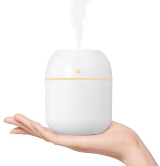 Draagbare Compacte Luchtbevochtiger 220ml, USB-luchtbevochtiger Voor Op Het Bureau, Geschikt Voor Auto's, Kantoren, Slaapkamers, Automatische Uitschakelfunctie, Twee Nevelstanden, Ultrastil Ontwerp - Wit