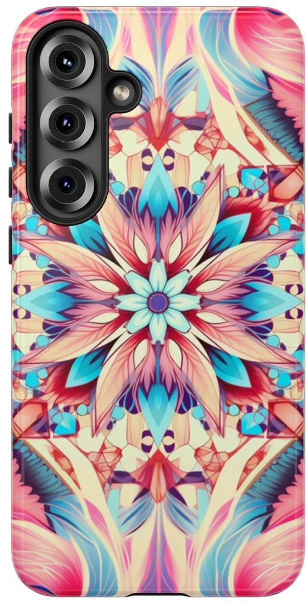 Kleurrijk Mandala Bloemenpatroon – Telefoonhoesje Geschikt voor Samsung Galaxy S25 Plus