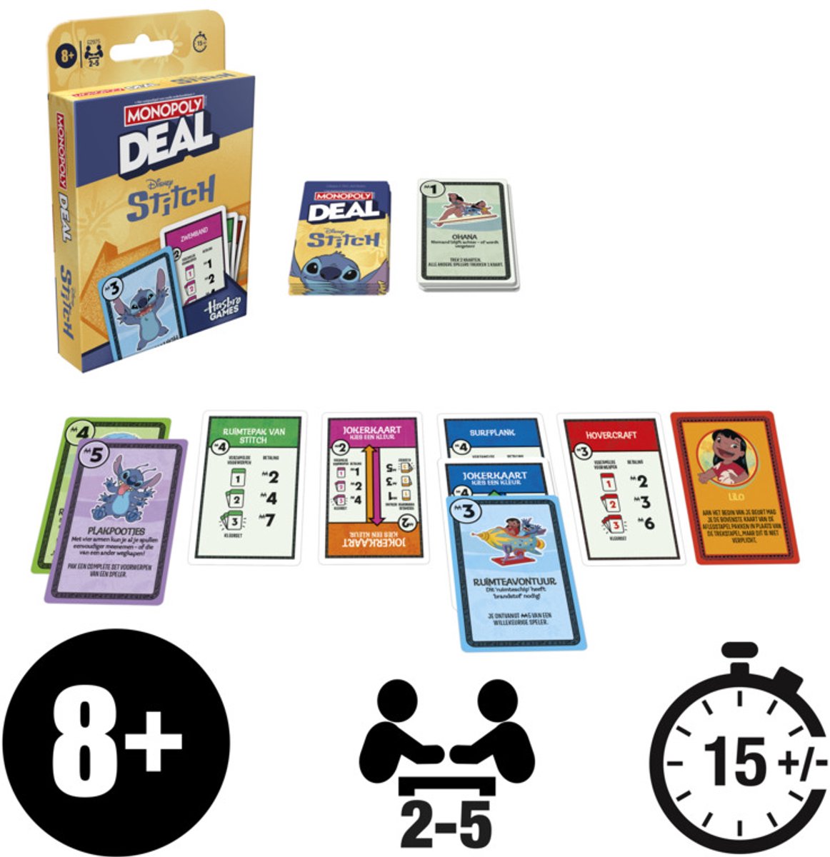Monopoly Deal: Disney Stitch-editie, kaartspel, officieel gelicentieerd Disney-spel, kinderen van 8+ — afbeelding 2