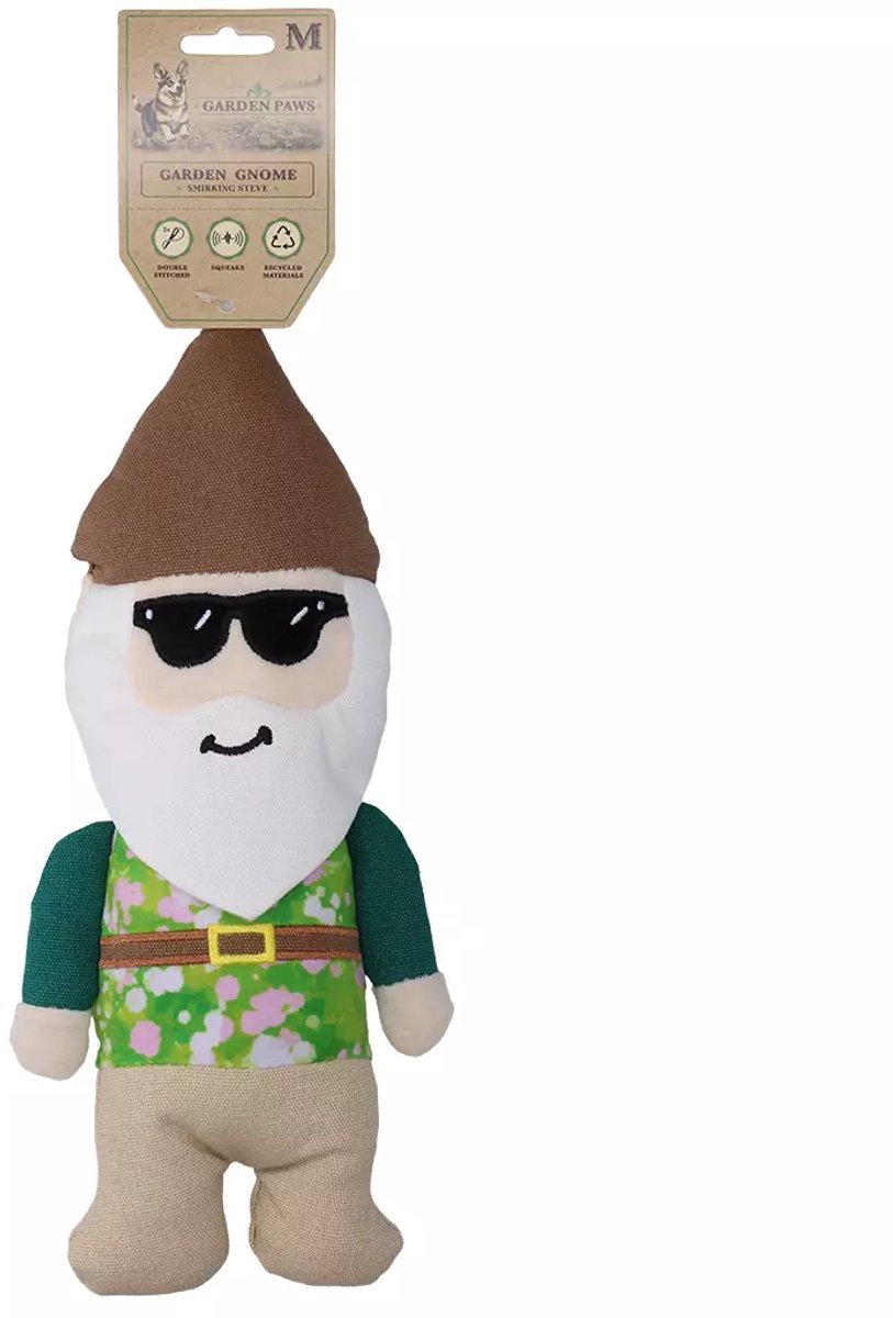 Garden Paws Hondenknuffel M - Hondenspeelgoed met Pieper - Sterk Hondenspeeltje - Smirking Steve