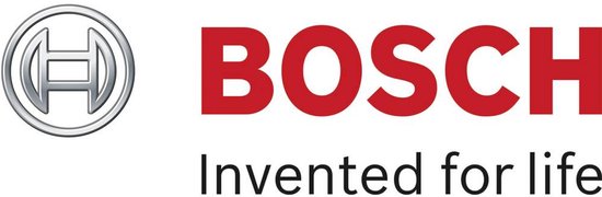 Logo Bosch avec le texte 'Invented for life'.