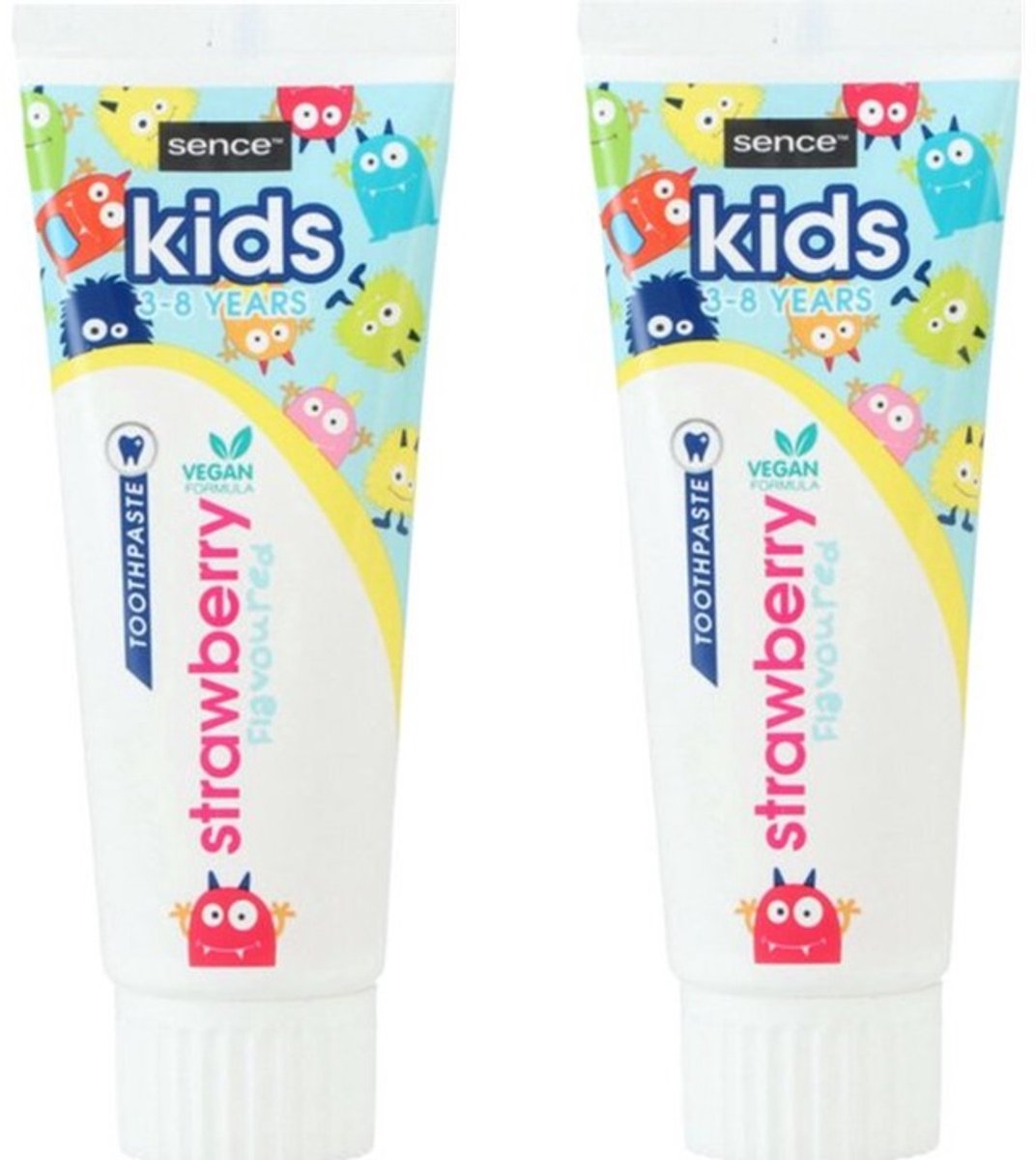 Sence Tandpasta Kids Aardbei - 2 x 75 ml