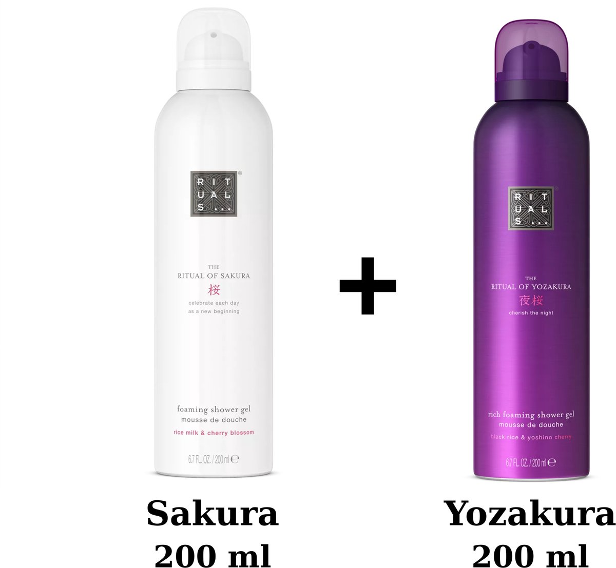 Rituals - Duo Set - Sakura Shower Gel 200 ml + Yozakura Shower Gel 200 ml - Douchegels - Doucheschuim