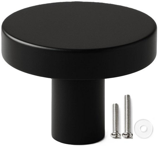 Bouton d'armoire noir - Boutons d'armoire noirs - Boutons de porte noirs pour placard - Bouton de porte noir - Poignée noire - Bouton de meuble noir - Boutons de porte noir - Boutons de porte noir - Boutons de tiroir pour portes