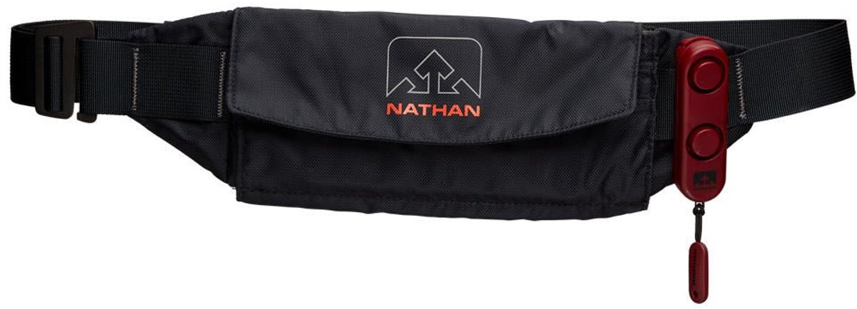 Nathan Universal Fitness Artikel Ripcord Personal Safety Alarm Waistpak Treadmill 121105 Black - telefoonarmband met alarm