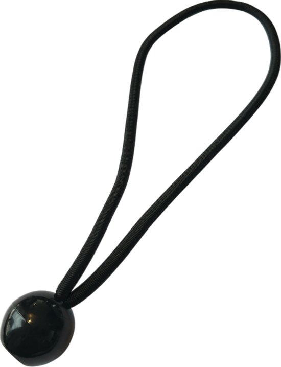 Spanelastiek met bal - 24 st - 25cm - zwart - tent - boot - schaduwdoek