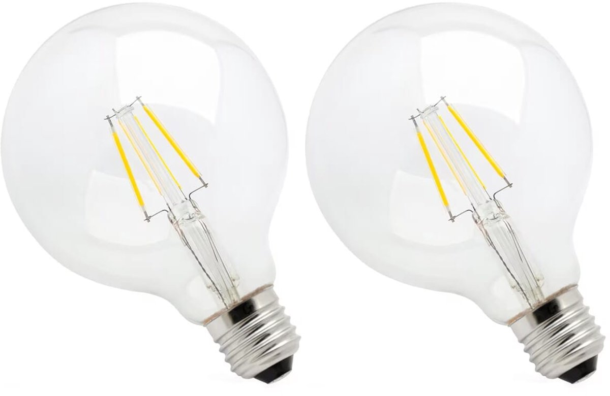 Spectrum Dimbare LED Lamp E27 4W - 230V - 380 Lumen - 2700K Warm Wit - Gezellig Licht - Dimbaar - Energiezuinig - 2 stuks