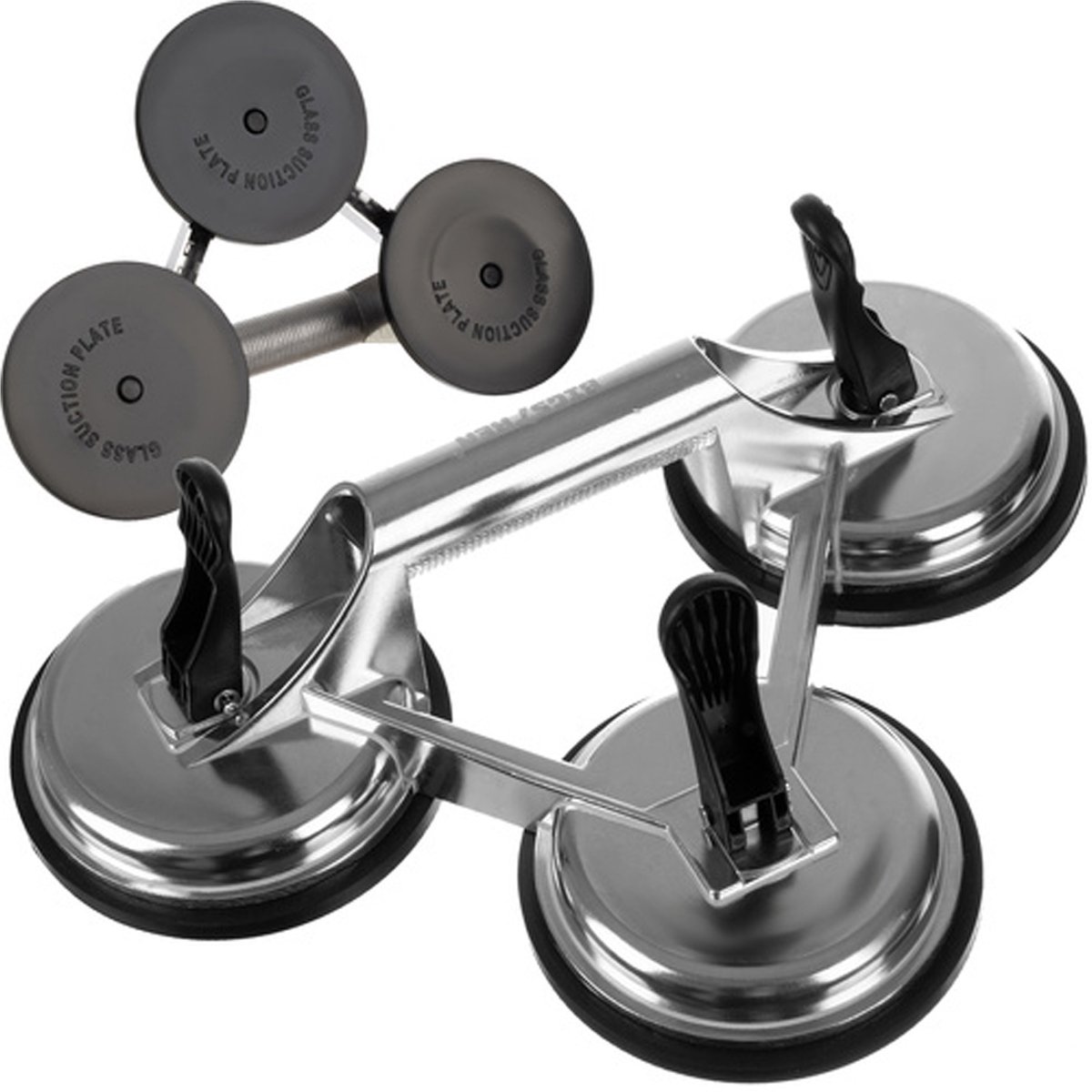 Bigstren Aluminium Vacuüm Zuignap - Veilig tillen tot 150kg met 3 Rubberen Pads