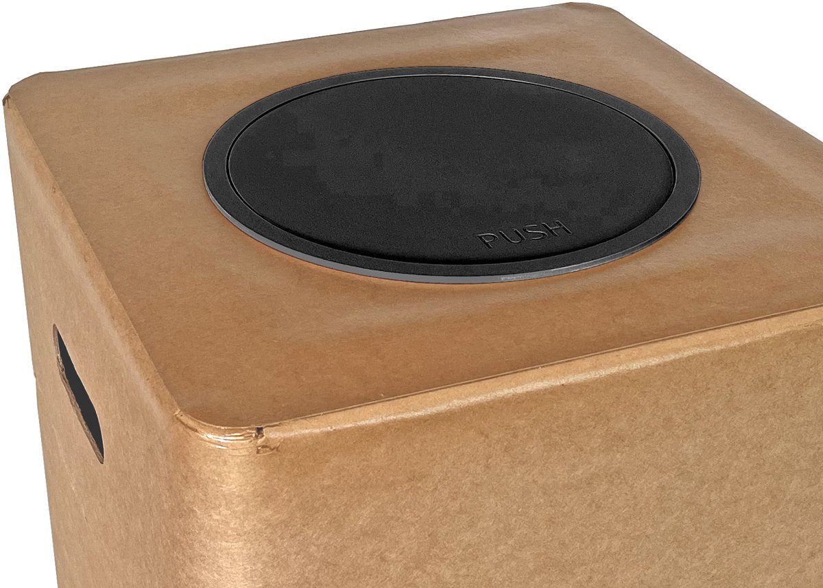 Afvalbak Pushdeksel voor Afvalbox – geschikt voor inwerpopening Ø 22 cm – Verwisselbaar – Deksel voor afvalscheiding – zwart