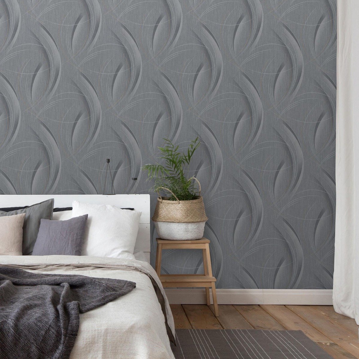 Modern behang abstract, Grijs behang woonkamer, BRICOFLOR.nl