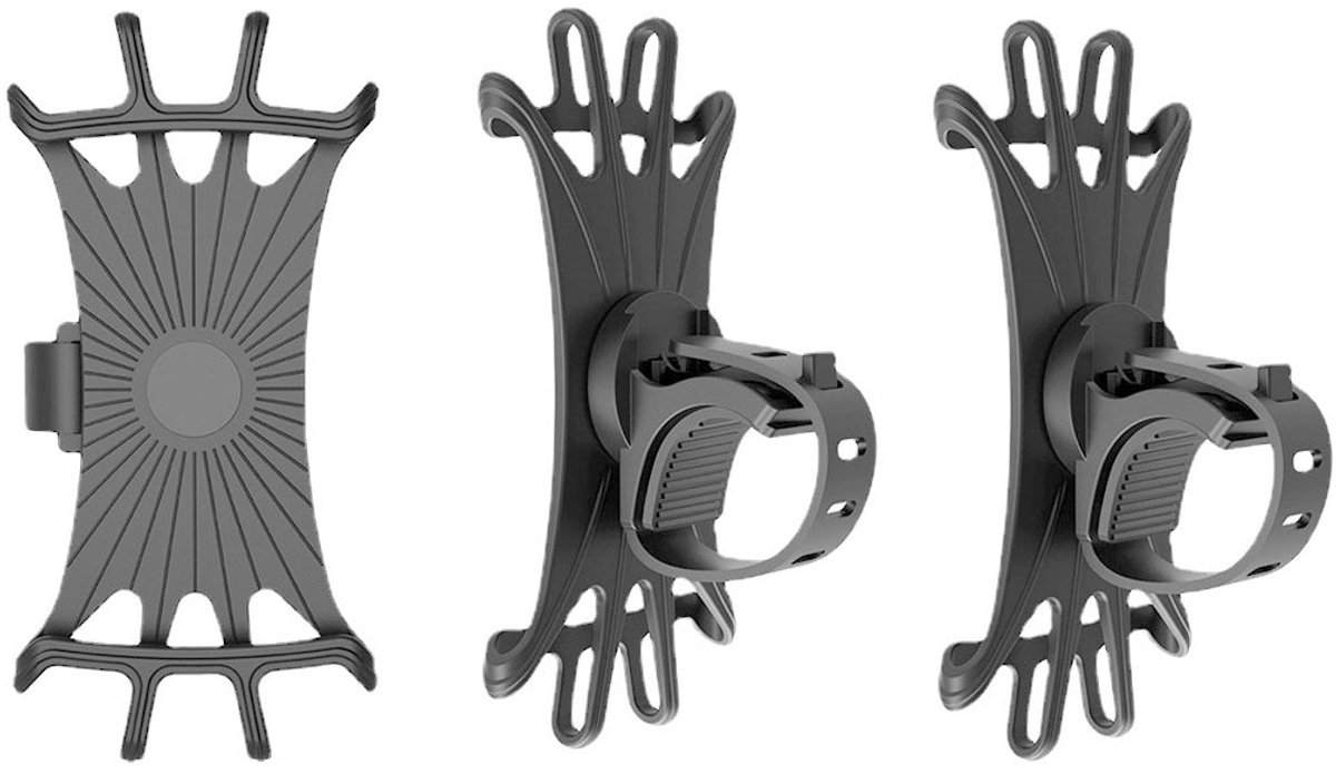 EXCITAT Telefoonhouder - Fietstelefoonhouder - 360° draaibaar - Geschikt voor fietsen en motorfietsen - 3-pack