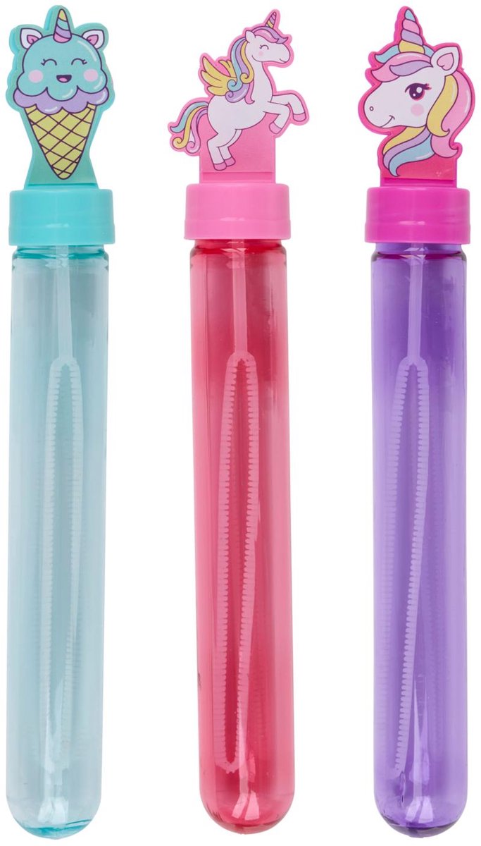 Eddy Toys Bellenblaas Unicorn Set 3 Stuks - Bellenblaas Eenhoorn met Bellenblaas Stokje Unicorn - Bellenblaas Flesjes voor Kinderen - Bellenblaas Meisjes Traktatie