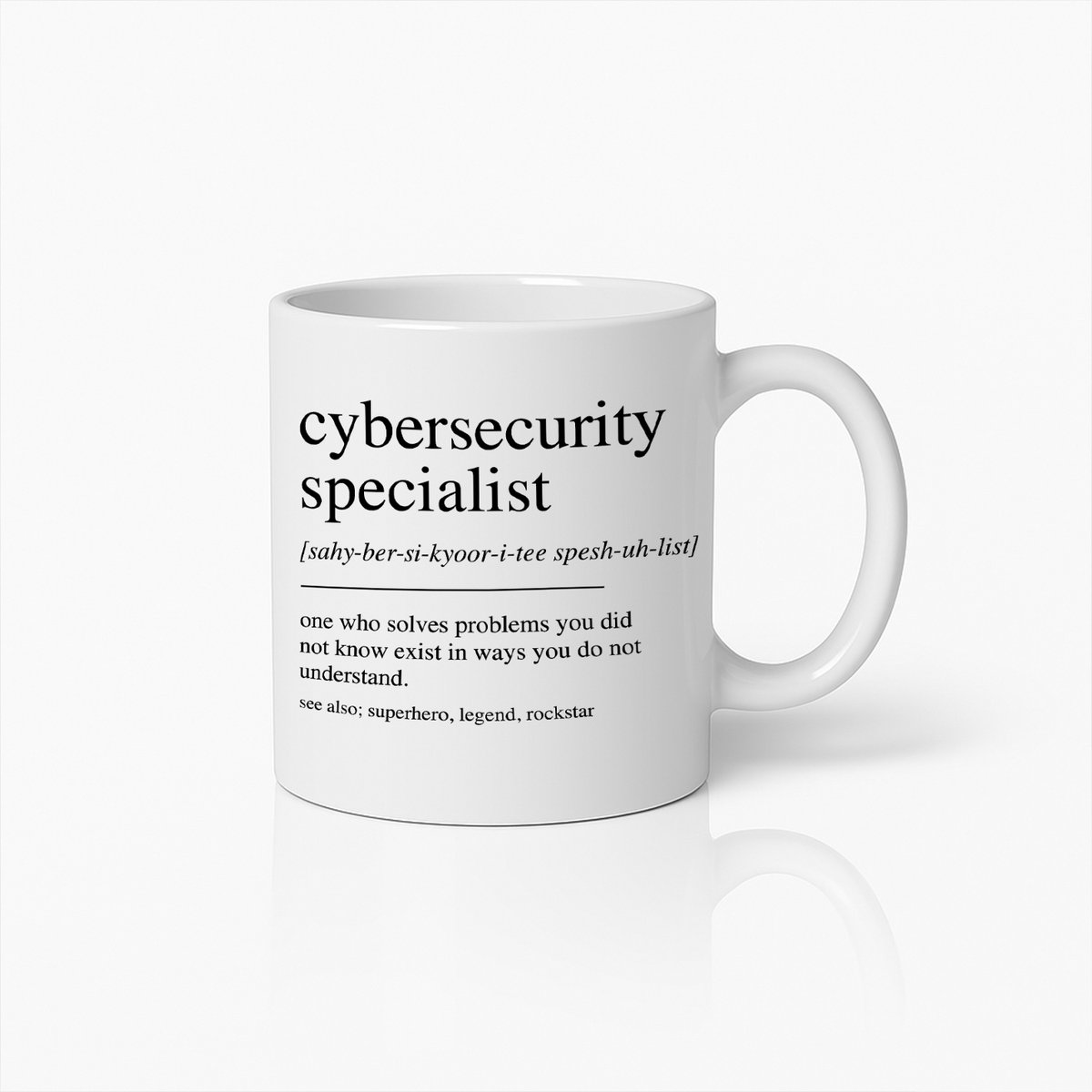 Cybersecurity Specialist Definitie Mok – 330ml Grappige IT Expert Koffiemok Cadeau